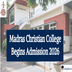 Madras Christian College Admission 2026 Begins @mcc.edu.in; Apply Now
